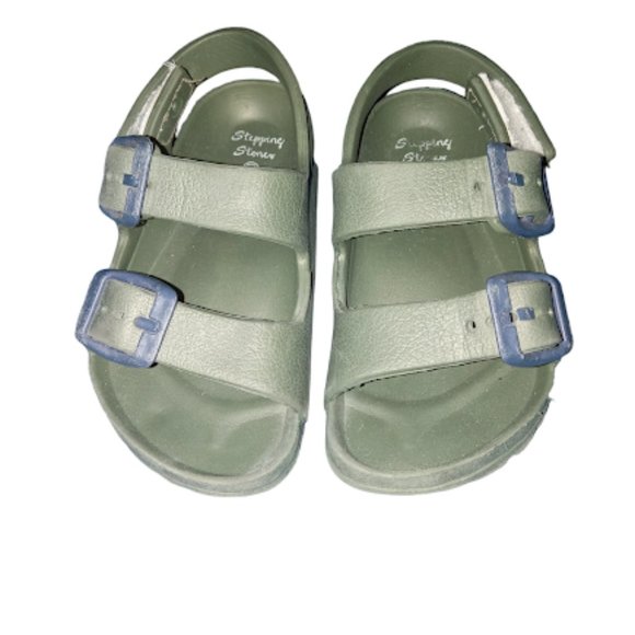 🎄Green Toddler Boys Stepping Stones Crocks Size 5🎄 - Picture 1 of 5